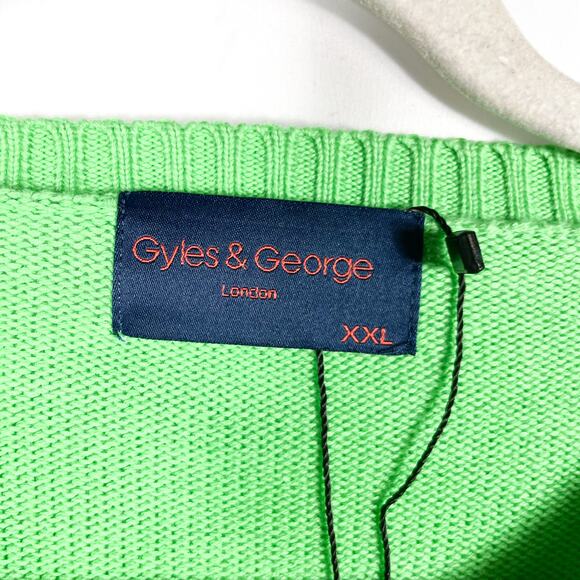 Gyles & George Rowing Blazers Taurus Sweater Green Crew Neck Pullover Sz 2XL Men - Picture 6 of 10